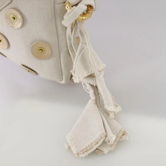 LOUIS VUITTON Tinkerbell Polka Dots Panama Bag Canvas White M95407 Auth 106959 - Picture 10 of 15